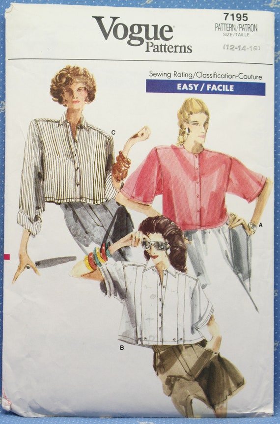 Vogue Sewing Pattern 7195 Misses' Very Loose-fitting and - Etsy