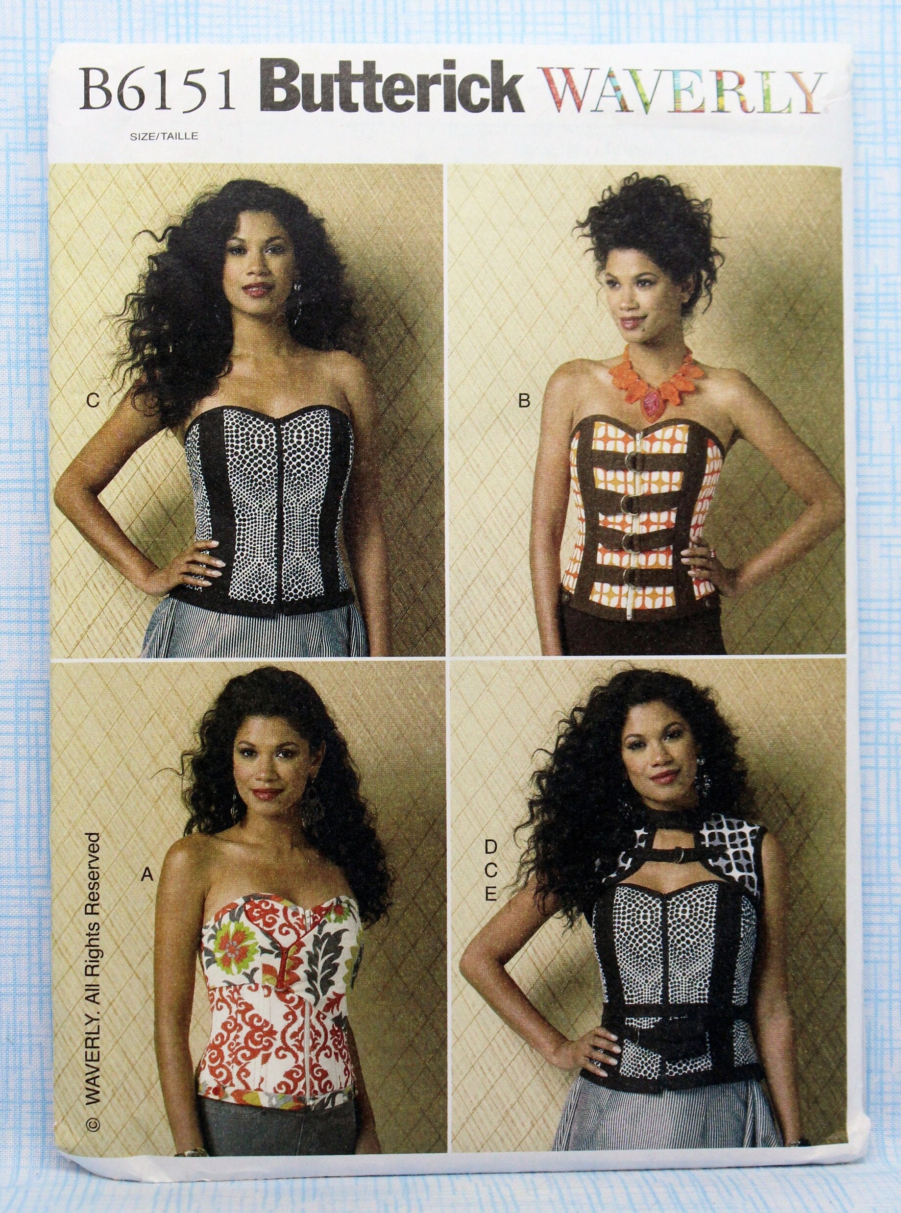 Sewing Pattern for Womens Boned Corset, Lace Front Corset Pattern, Lined  Corset, Peplum Corset, Butterick 4669, Size 6-12 and 14-20, Uncut 