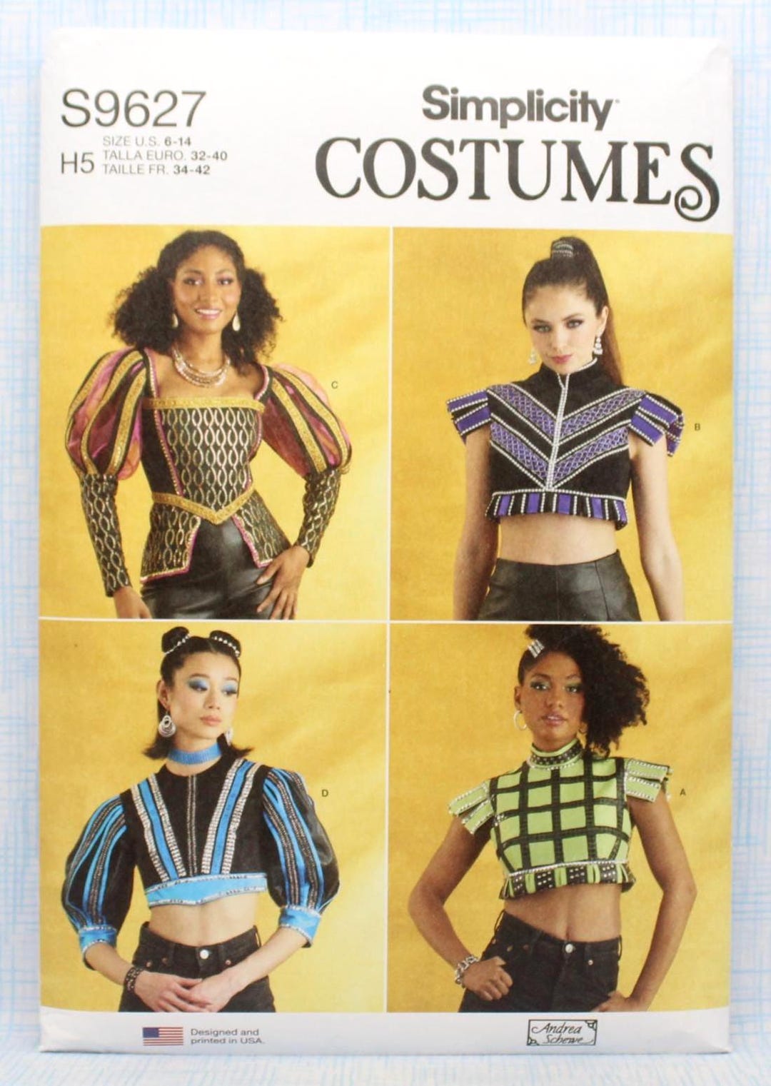Simplicity Sewing Pattern 9627, Misses' Costume Tops, Uncut/ff, Misses ...