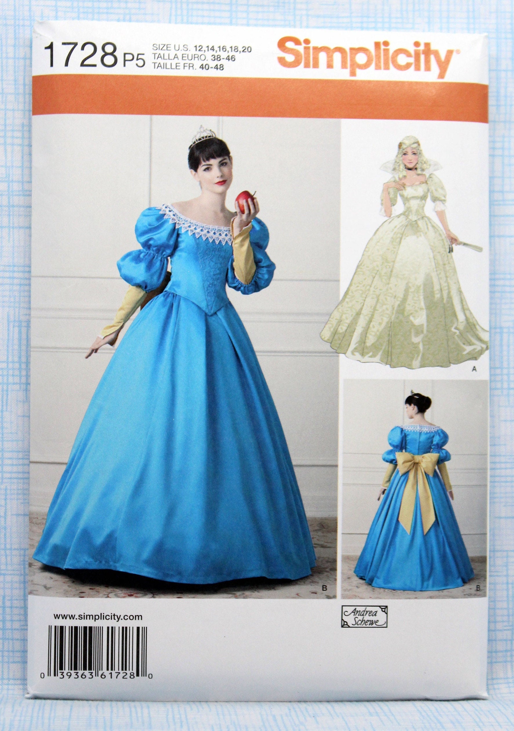 Simplicity Sewing Pattern 1728, Misses' 16th Century Fairytale