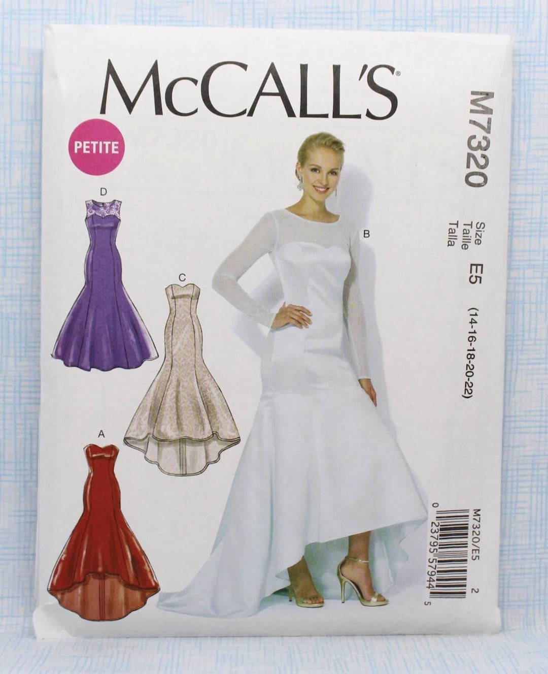 Mccall's Sewing Pattern 7320, Misses'/miss Petite Semi-fitted Evening  Dresses, Misses' Size 14 16 18 20 22, Uncut/ff, Mccall's M7320 - Etsy