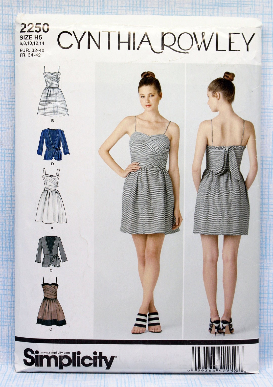 Simplicity Sewing Pattern 2250 Misses' Dress in Two - Etsy