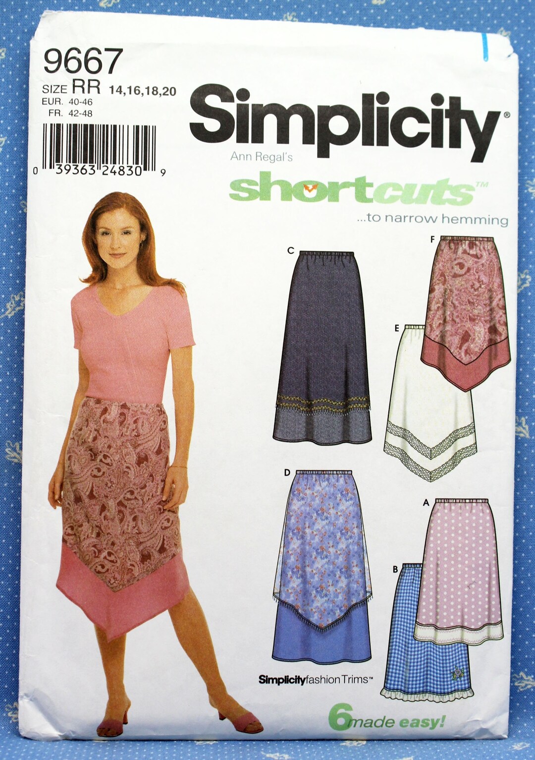 Simplicity Sewing Pattern 9667 Misses' Elastic Waist - Etsy