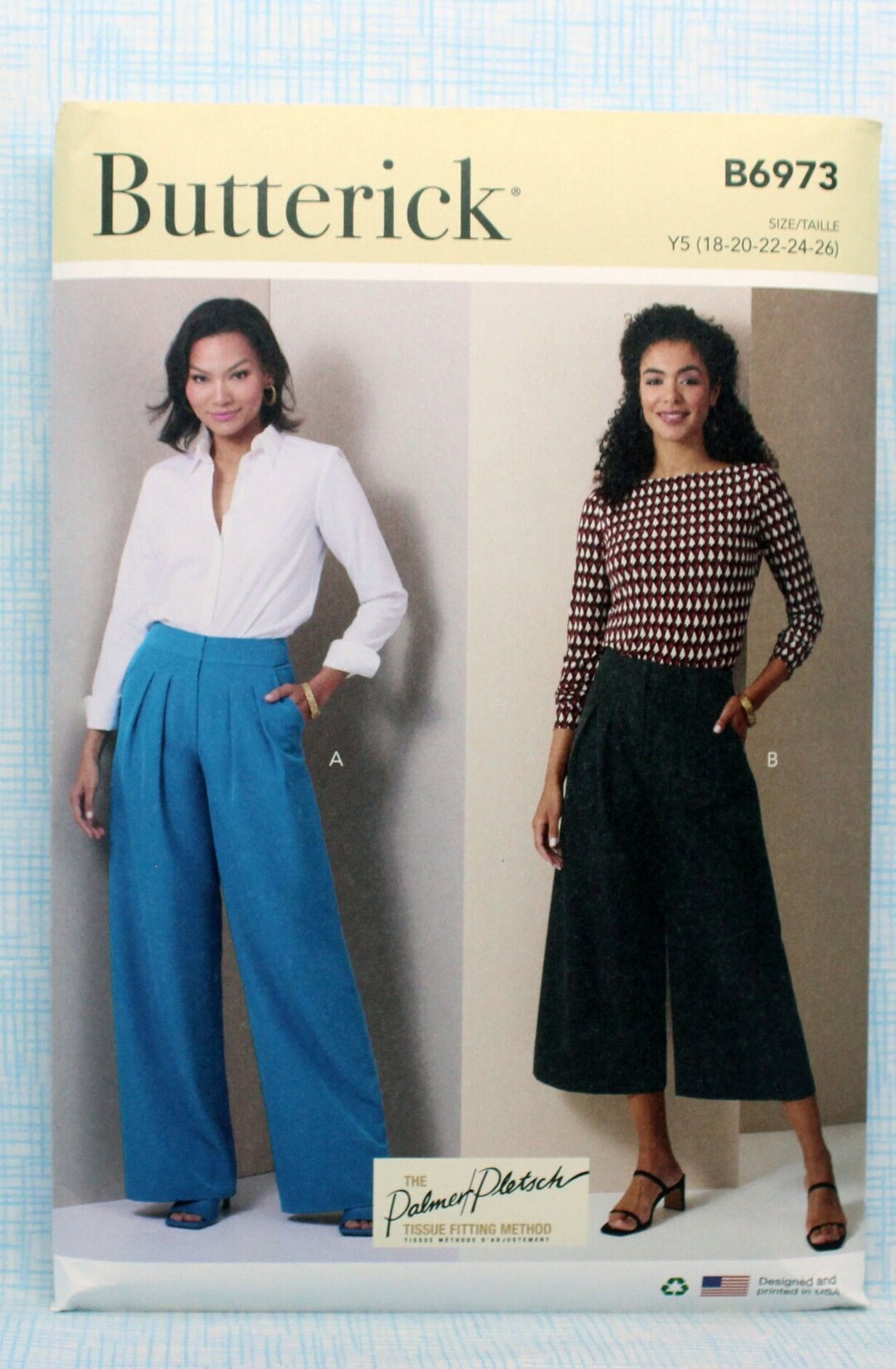 Butterick Sewing Pattern 6973 Misses' Wide Leg Pants and Capri Pants ...