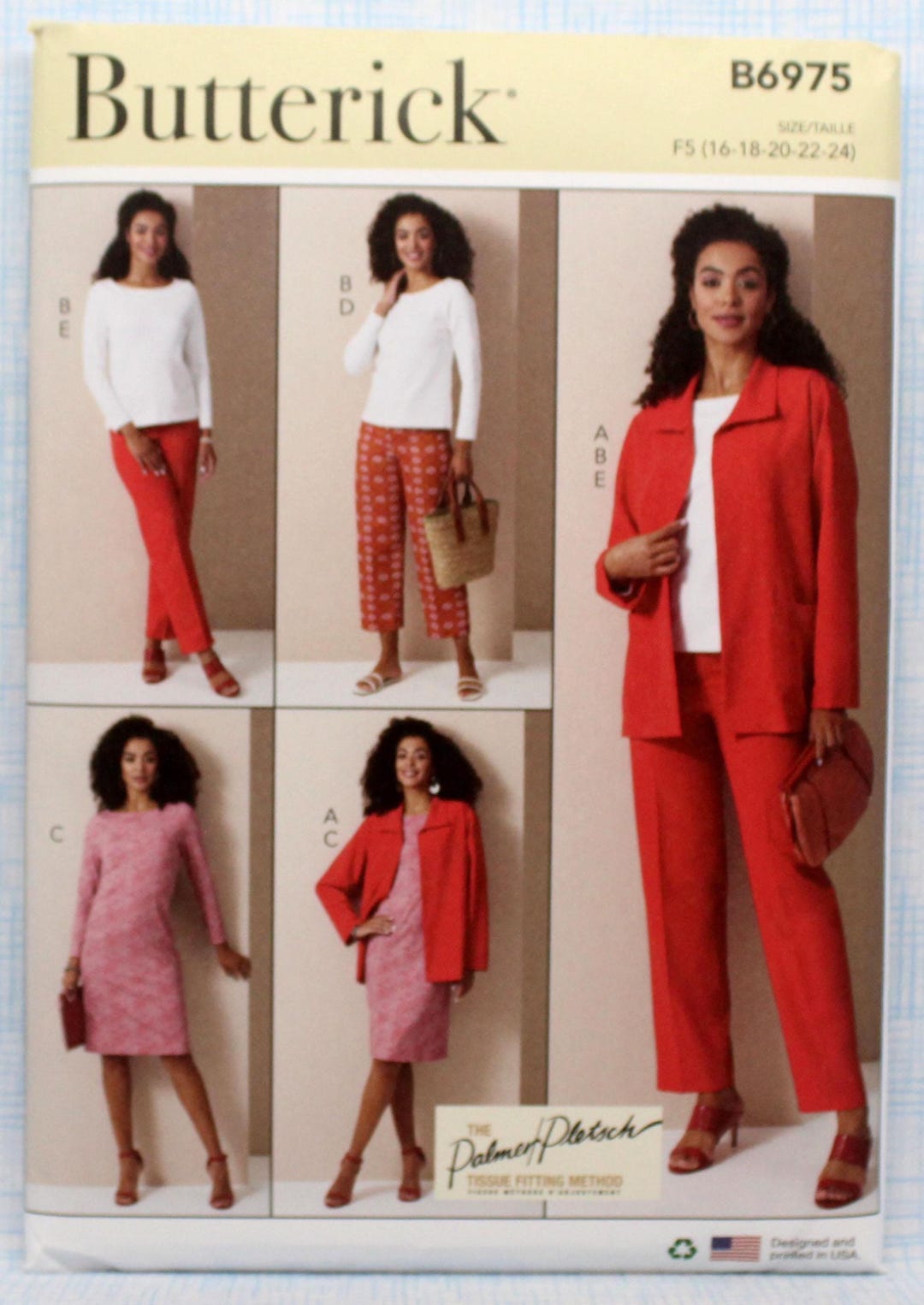 Butterick Sewing Pattern 6975 Misses' Jacket, Knit Top and Dress, and ...