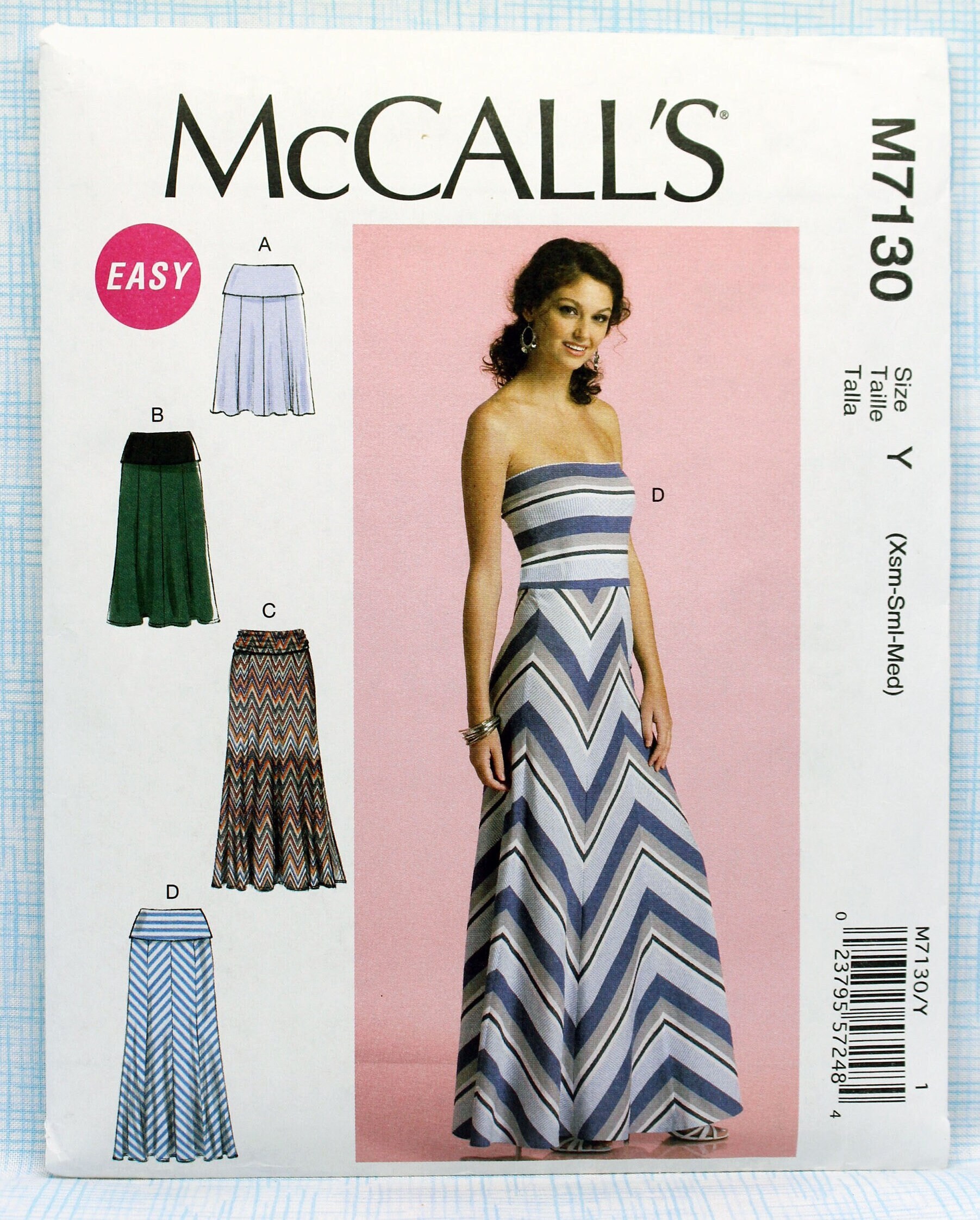 Mccall's Sewing Pattern 7130 Misses' Knit Strapless - Etsy UK