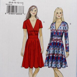 Vogue Sewing Pattern 9146, Misses' Dress with Midriff, Uncut/FF, Misses' Size 6 8 10 12 14, Vogue V9146