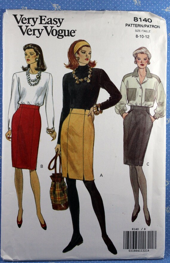 Vogue Sewing Pattern 8140 Misses' Easy Slightly Tapered | Etsy