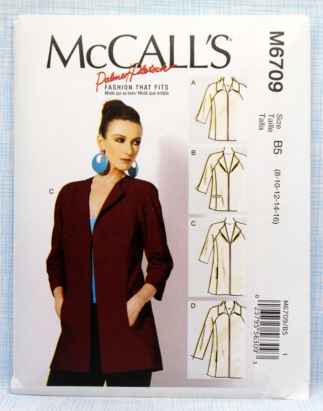 Mccall's Sewing Pattern 6709 Misses' Semi-fitted - Etsy