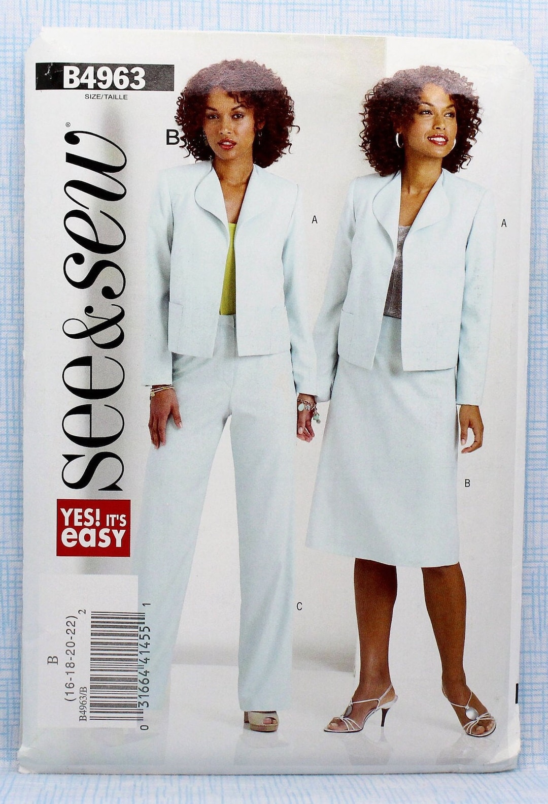 See & Sew Pattern 4963, Misses'/miss Petite Jacket, Skirt and Pants ...