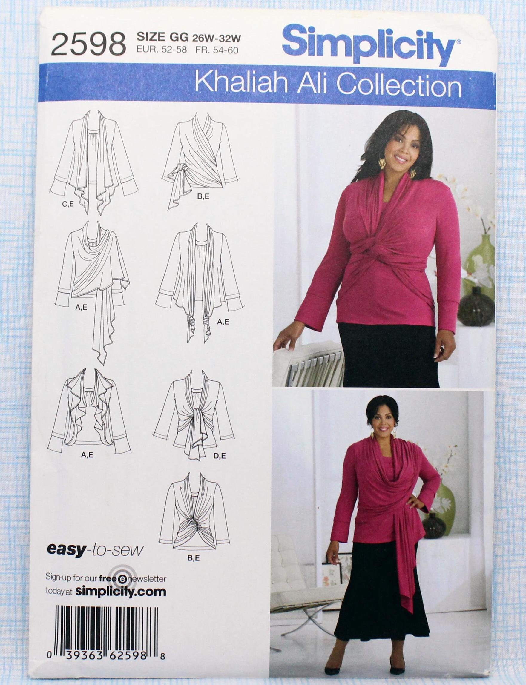 Simplicity Sewing Pattern 2598, Women's Knit Top and Cardi