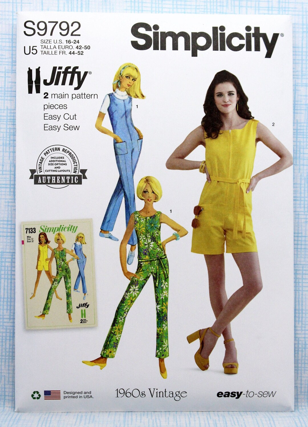 Simplicity Sewing Pattern 9792, Misses' Jumpsuit in Two Lengths, Uncut ...