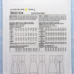 Butterick Sewing Pattern 6016 Misses' Easy Dress - Etsy