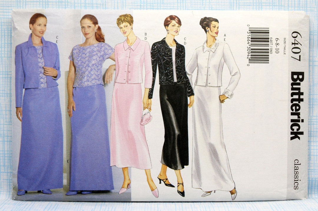 Butterick Sewing Pattern 6407, Misses' Evening Jacket, Top and Floor ...
