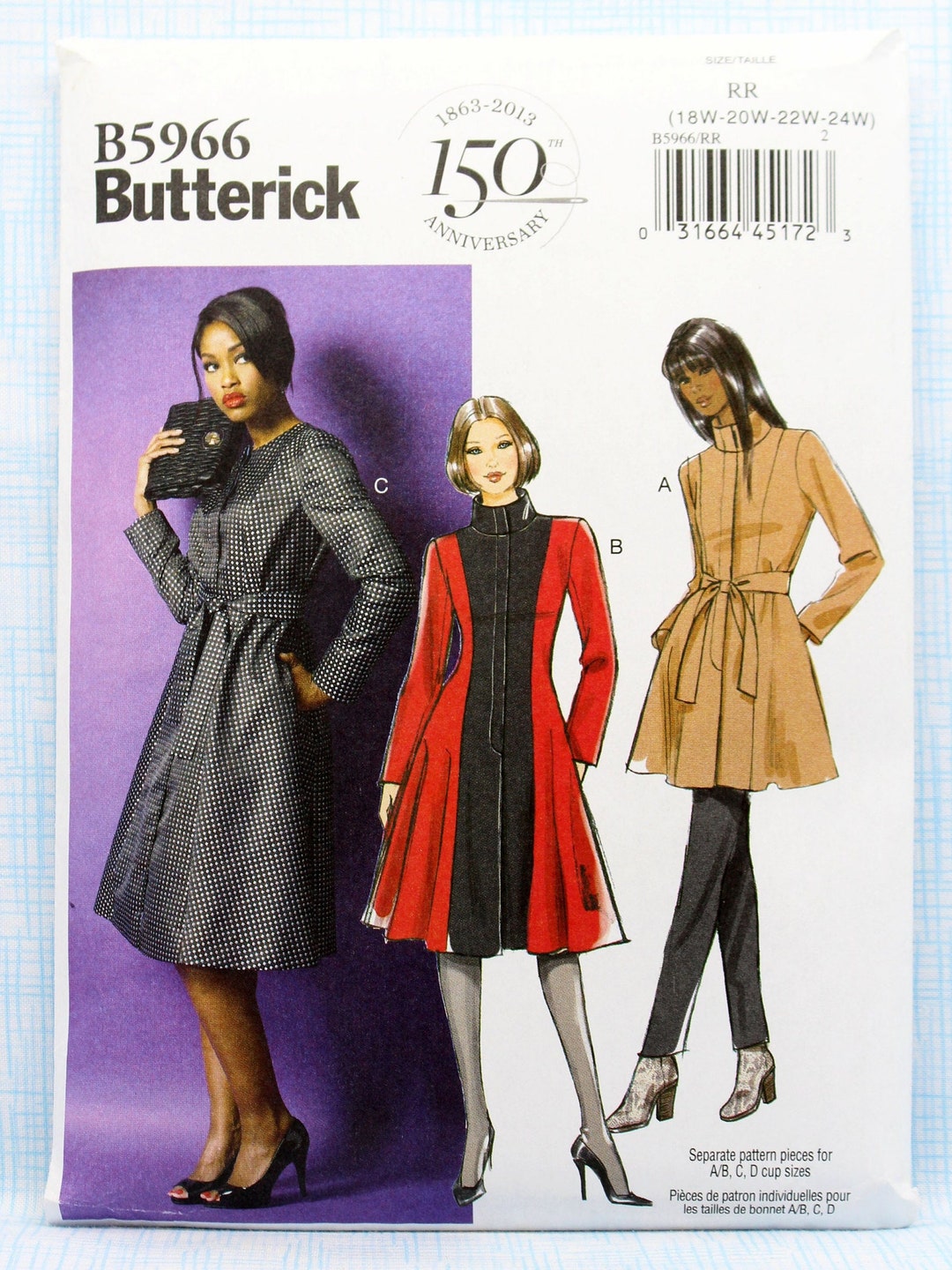 Butterick Sewing Pattern 5966 Women's Fit and Flare Lined - Etsy