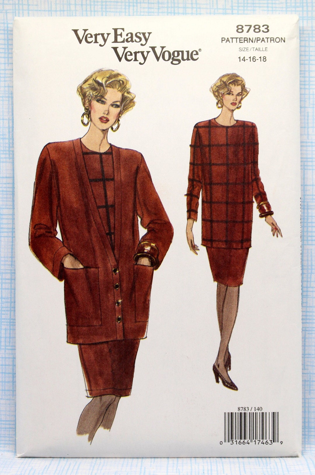 Vogue Sewing Pattern 8783 Misses' Easy Jacket Tunic and - Etsy