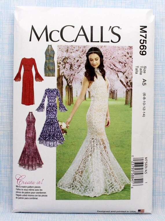 Mccall's Sewing Pattern 7569, Misses' Dresses, Uncut/ff, Misses' Size 6 8  10 12 14, Mccall's M7569 - Etsy