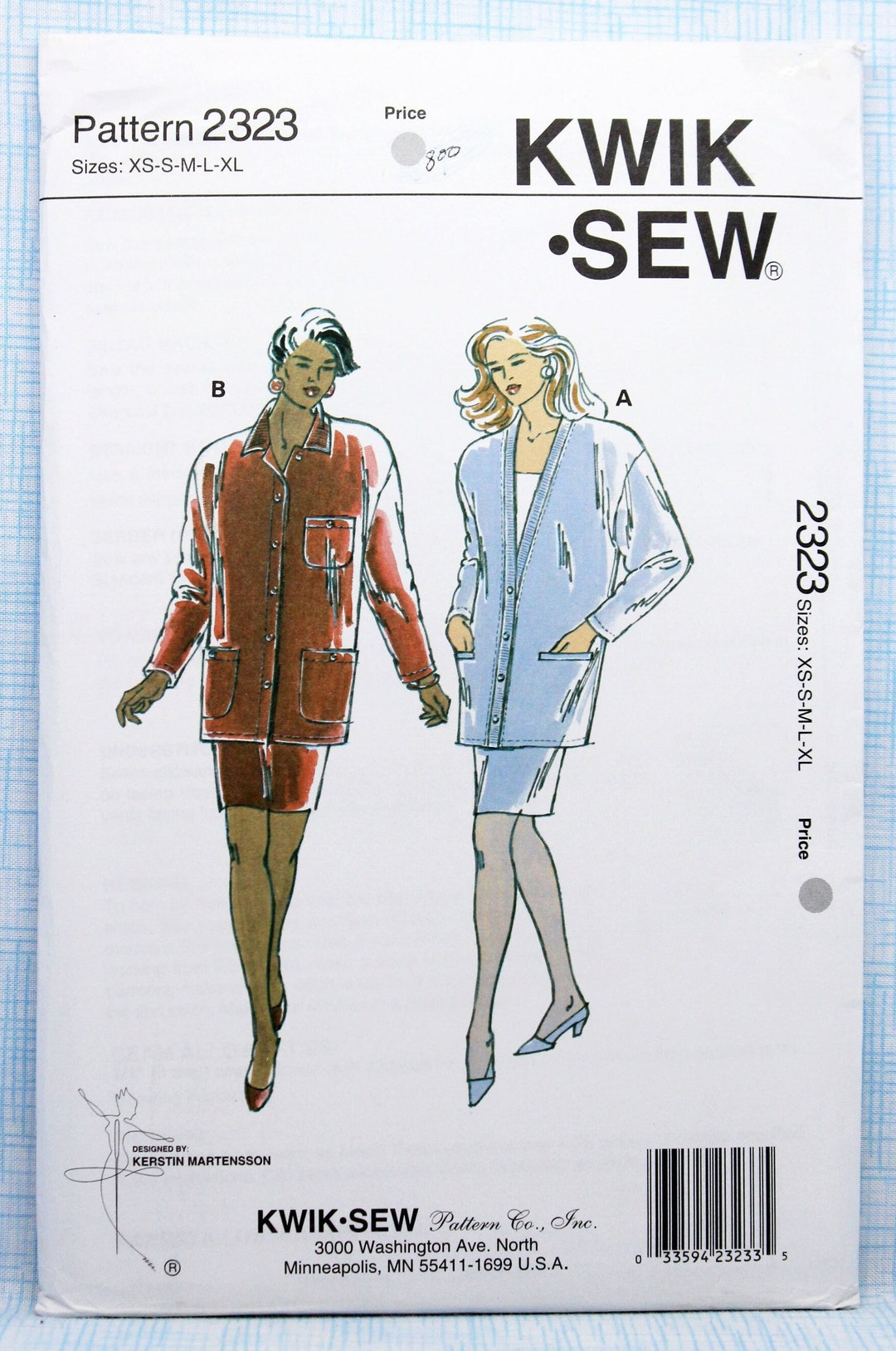 Kwik Sew 2323, Misses' Stretch Knits Cardigans and Skirt Sewing Pattern ...