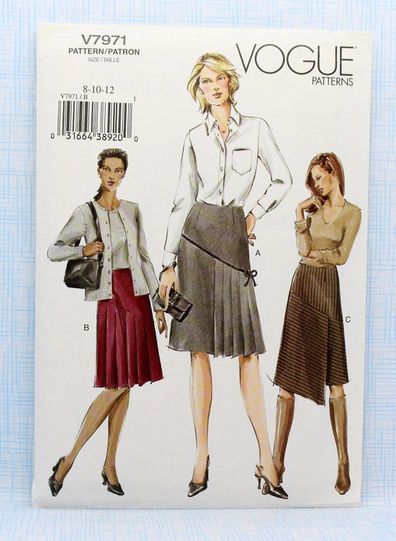 Vogue Sewing Pattern 7971, Misses' Easy A-line Skirt With