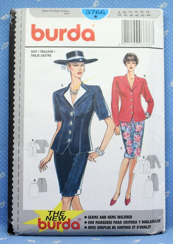 Burda Sewing Pattern 3766 Misses' Suit Sewing Pattern | Etsy
