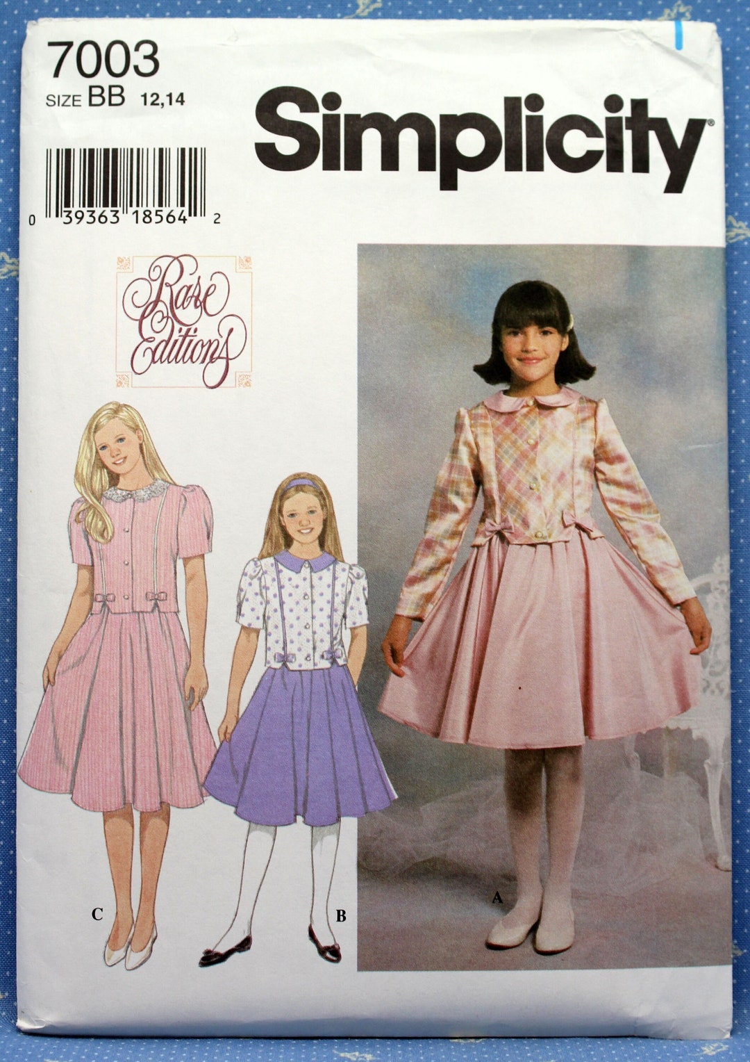 Simplicity Sewing Pattern 7003, Girls' Two Piece Dress With Circle ...