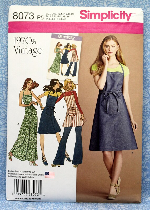 Simplicity Sewing Pattern 8073 Misses' Retro Wrap Apron - Etsy