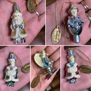 2001 Vintage Set of 5 Mini Christmas Ornaments by Katherine&#39;s Collection
