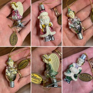 Vintage 2001 KATHERINE&#39;S COLLECTION Set of 6 Mini Christmas Ornaments