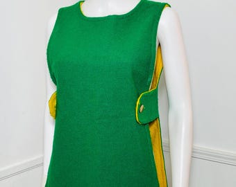 Uniforme túnica reversible vintage de las Girl Scouts, talla mediana, para jóvenes, años 60