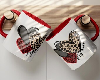 Leopard Heart Mug: Wild at Heart Coffee Cup