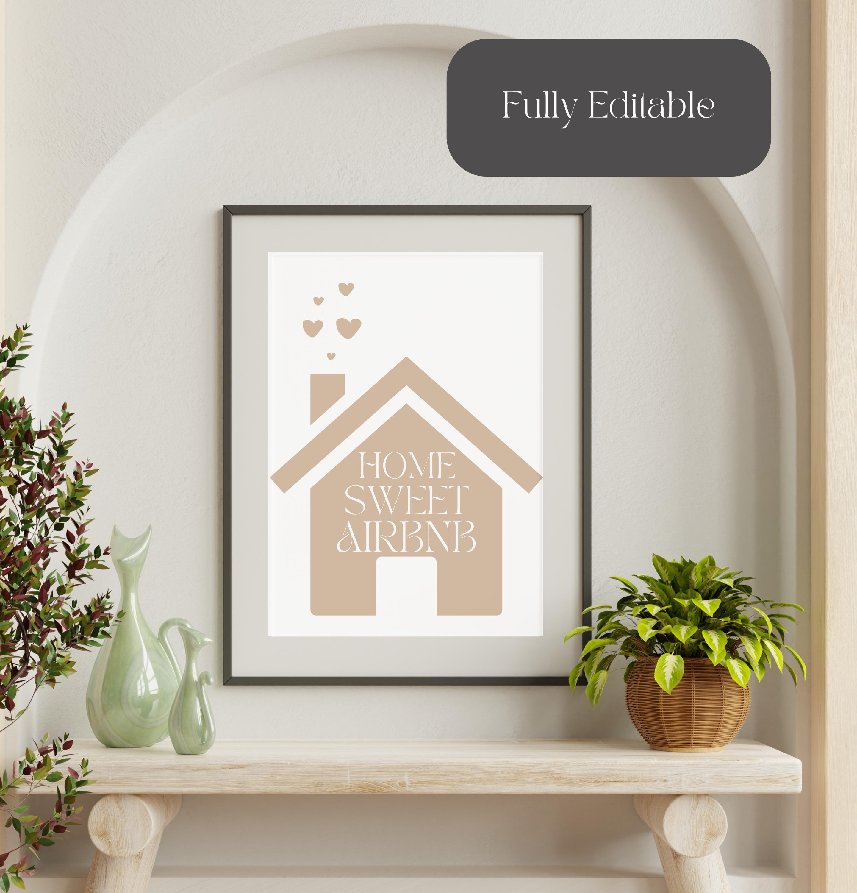 Airbnb Sign Template, Airbnb Signage, Vacation Rental, Wifi Sign ...