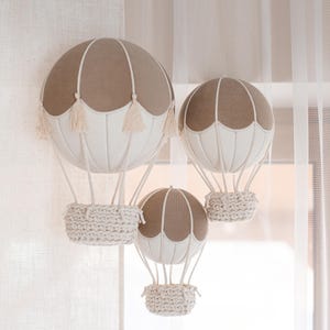 Set di mongolfiere, palloncini decorativi naturali, decorazioni per cameretta, decorazioni per cameretta, decorazioni per camerette dei bambini, decorazioni artigianali