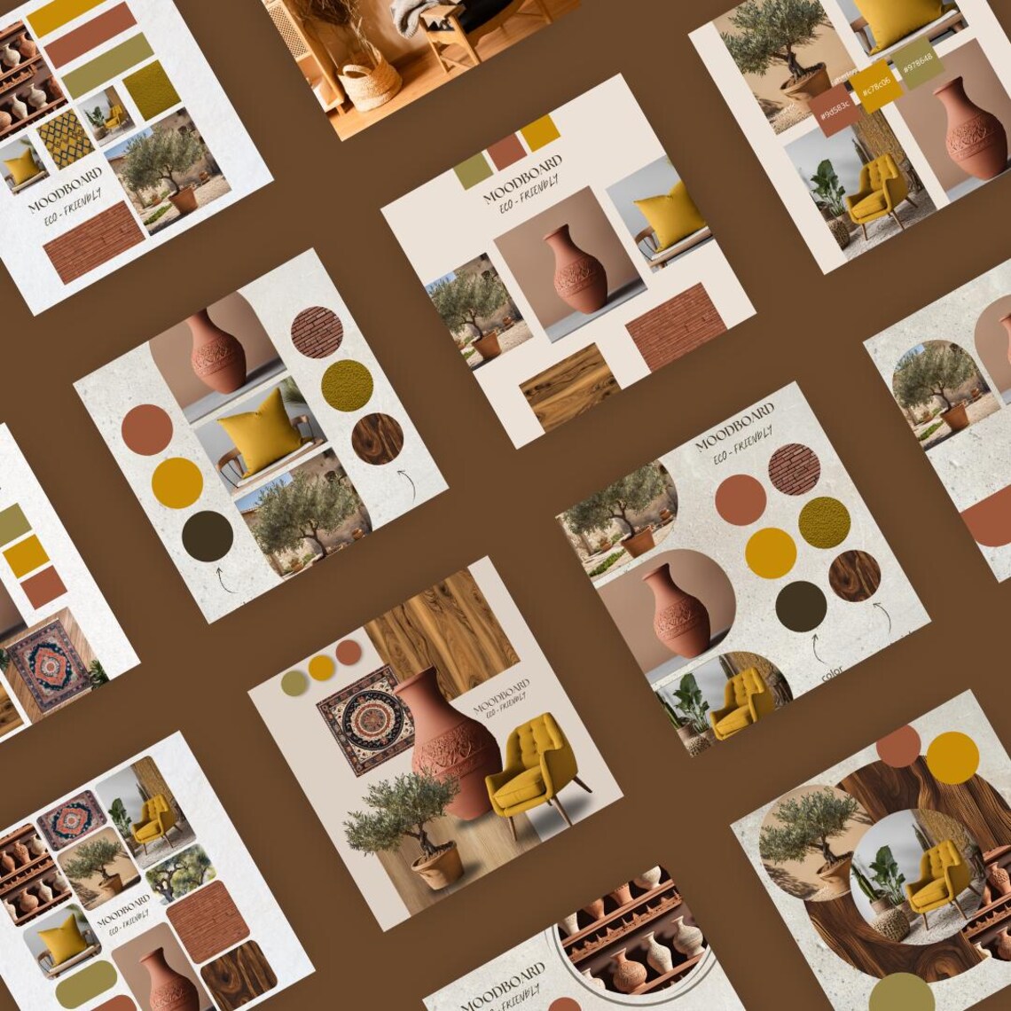 Interior Design Moodboard Template: Editable Canva Social Media ...