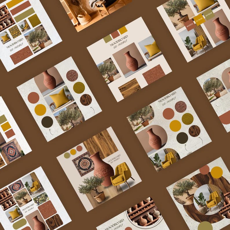 Interior Design Moodboard Template: Editable Canva Social Media ...