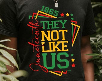 They Not Like Us Svg Png, Juneteenth Svg Png, Afro Juneteenth, Independence Day Shirt Design, Sublimation, Cut File For Cricut, Digital File