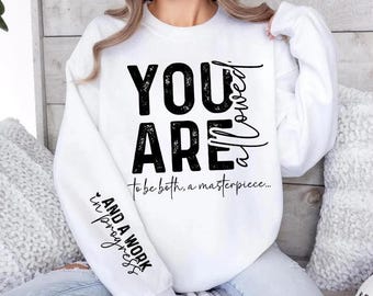 Inspirational SVG, Motivational Svg, Mental Health Svg, Masterpiece And A Work In Progress Svg, Inspirational Cut Files, Cricut, Png, Svg