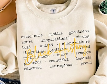 Black History Words PNG SVG Black History Month Shirt Design African American Typography PNG Black Pride Svg Juneteenth Svg Digital Download