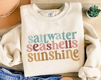 Conchas marinas de agua salada, sol, SVG PNG, diseño de verano, diseños SVG de verano, listo para el verano, gran SVG de verano, SVG de playa, archivo SVG de verano