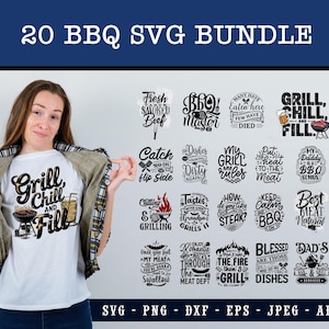 Paquete de letreros de barbacoa SVG, delantal para asar SVG, 20 archivos de corte SVG para ahumar en barbacoa, archivo SVG de Cricut, delantal de barbacoa sublimación PNG, diseños de vectores de barbacoa,