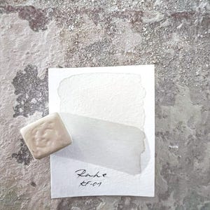 KF-01 vegan, handmade watercolor paint in a 1/2 pan in beige | Vegan watercolor paint, highly pigmented