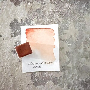 KF-03 vegan, handmade watercolor paint in 1/2 pan in orange I watercolor paint vegan watercolor paint highly pigmented