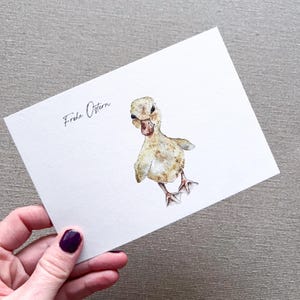 Postkarte Ente A6 Karte Frohe Ostern I Ostern Ente Bild Osterpostkarte Osterkarte Aquarell Ostern Geschenkidee