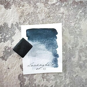 KF-13 vegan, handmade watercolor paint in 1/2 pan in dark blue | Vegan watercolor paint highly pigmented