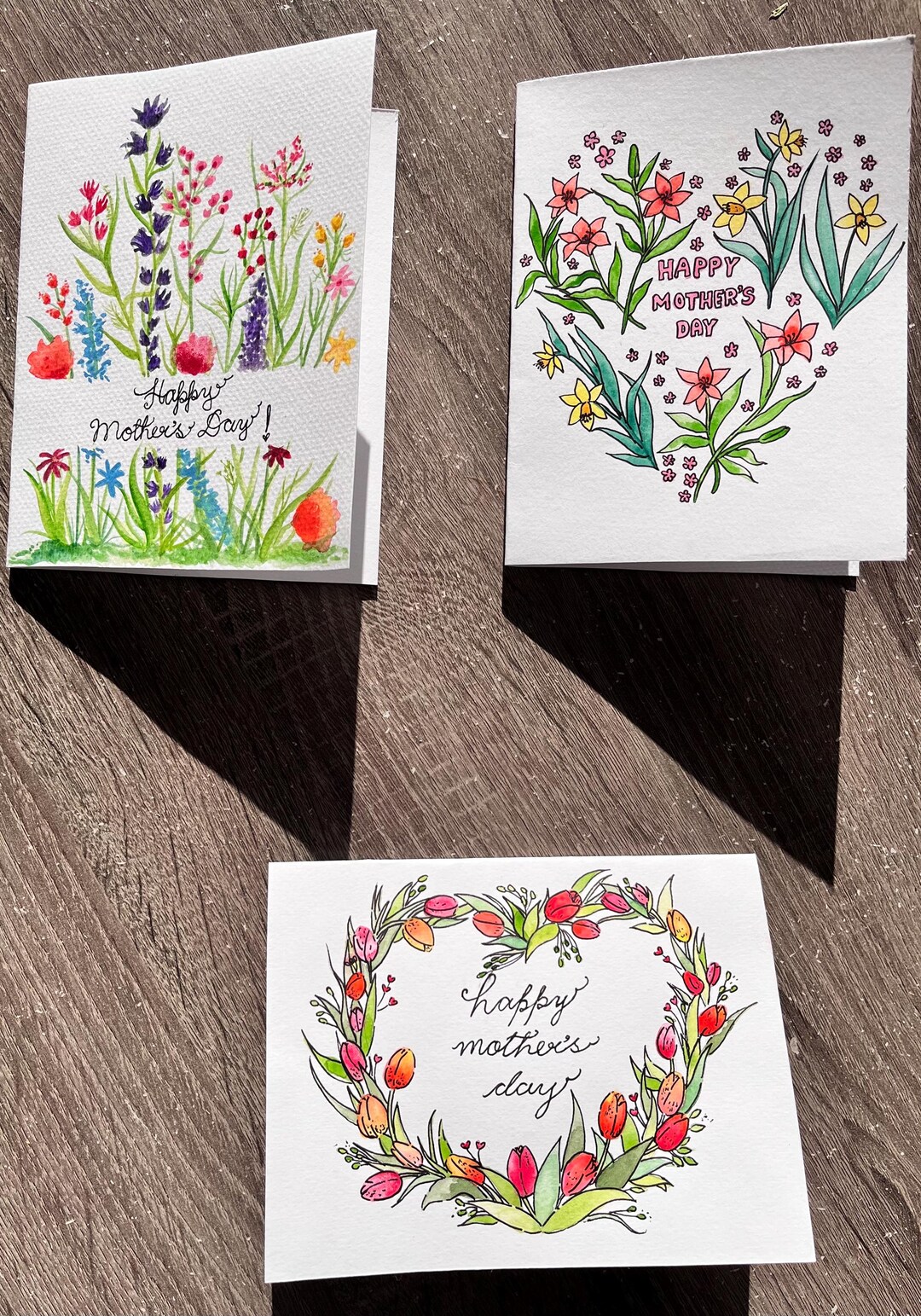Happy Mother's Day Card I Hand Painted Watercolor Floral Greeting Card ...