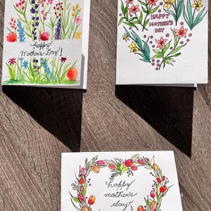 Happy Mother's Day Card I Hand Painted Watercolor Floral Greeting Card ...