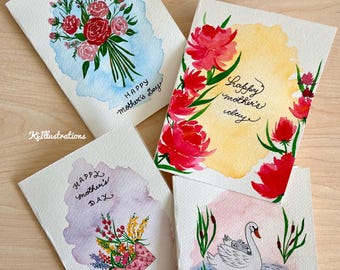 Happy Mother's Day Card I Hand painted gouache floral greeting card | Original Artwork | A2 Size