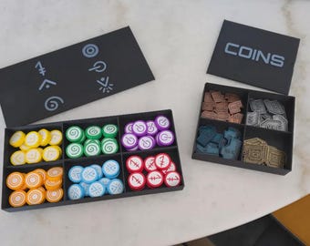 Vantage Boardgame Component Tray - Made using Solar Power in Eco Friendly 3D Print Farm - High End Bambu Lab Printers