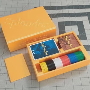 Organizator gier Splendor – kompaktowe pudełko podróżne do gry Splendor – ekologiczne studio druku 3D
