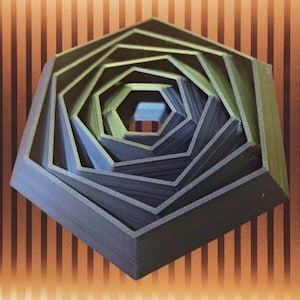 Brinquedo antiestresse hexagonal - Personalizável - Pode ter cores diferentes na parte superior e inferior - Feito com materiais sustentáveis e energia solar