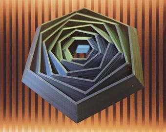 Hexagon Fidget - Customizable - Can Have Separate Top and Bottom Colors - Using Sustainable Materials and Solar Power